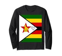 Bandiera dello Zimbabwe Cuore dello Zimbabwe Giornata Nazionale del Patrimonio Orgoglioso Maglia a Manica