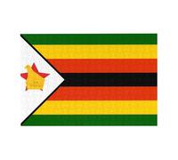 Bandiera dello Zimbabwe, puzzle in legno, orizzontale, 300 pezzi, per il tempo libero e la creatività della famiglia