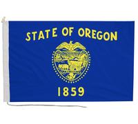 Bandiera dell'Oregon con corda e levetta - fatta a mano nel Regno Unito