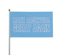 Bandiera dell'orgoglio argentino 3x5 - "Rendiamo l'Argentina di n grande" - Striscione politico per esposizione all'aperto in giardino o in una stanza