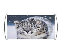Bandiera dell'orgoglio, bandiera colorata con stampa leopardo delle nevi dagli occhi blu, bandiere personalizzate, bandiera sventolante a mano per i fan Home Game Parade eventi sportivi