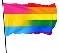 Bandiera dell'orgoglio della pansessualità LGBT Bandiera 3x5 Ft Bandiera con stampa su un lato Banner di benvenuto per feste all'aperto