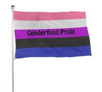 Bandiera dell'orgoglio genderfluid, bandiera da esterno, decorazione per feste, arazzo da parete, 35x59 pollici