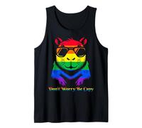 Bandiera dell'orgoglio LGBTQ di Capybara Don't Worry Be Capy Lovers #25D40 Canotta