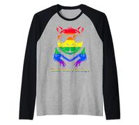 Bandiera dell'orgoglio LGBTQ di Capybara Don't Worry Be Capy Lovers #25D40 Maglia con Maniche Raglan