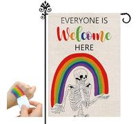Bandiera dell'orgoglio per esterni, 30,5 x 45,7 cm, bandiera arcobaleno da giardino, gentilezza, pace, uguaglianza, inclusione, speranza, diversità, cartelli LGBTQ, decorazioni per esterni (D)