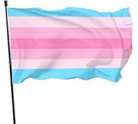 Bandiera dell'orgoglio transfemminile Bandiera 3x5 Ft Bandiera con stampa su un lato Bandiera esterna per festa di benvenuto