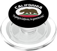 Bandiera dell'orso della California, orso Grizzly, Repubblica della California PopSockets PopGrip per MagSafe