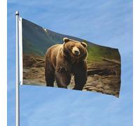 Bandiera dell'orso marrone 2x3 Ft Double Sided No Fade Welcome Garden Flag Yard Flag Con Ottone Outdoor Banner Decor Per Cortile Portico Prato Decor