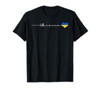 Bandiera dell'Ucraina a forma di cuore, regalo patriottico ucraino Maglietta