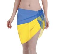 Bandiera dell'Ucraina Camicetta in chiffon da spiaggia leggera e traspirante, multiuso, protezione solare da spiaggia, adatta per le vacanze delle donne.