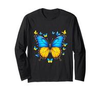 Bandiera dell'Ucraina con farfalla Maglia a Manica