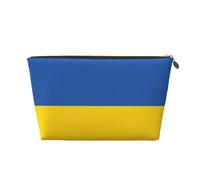 Bandiera dell'Ucraina Modello Donne Cosmetici Borsa In Pelle Borsa Portatile Grande Capacità Cerniera Borsa Da Viaggio Sacchetto di Immagazzinaggio, Oro, Taglia unica