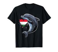 Bandiera dell'Ungheria, orgoglio ungherese, delfino, cuore, orgoglio ungherese Maglietta