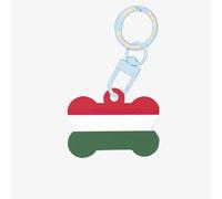 Bandiera dell'Ungheria Stampa Moda Cane Tag Portachiavi Acrilico Cane Forma ossea a doppia faccia Etichette modello per cani e gatti