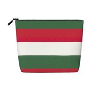 Bandiera dell'Ungheria Una borsa da viaggio versatile, ideale per la routine quotidiana e viaggi di lavoro, Nero , Taglia unica, Beauty case
