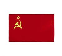 Bandiera dell'Unione Sovietica, colori vivaci e resistenti allo sbiadimento, design falce e martello, bandiera nazionale in poliestere per feste a tema URSS patriottico per eventi e feste a tema URSS
