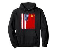 Bandiera dell'Unione Sovietica USA American CCCP Heritage Felpa con Cappuccio