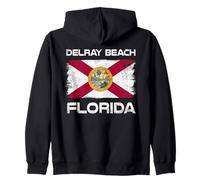 Bandiera Delray Beach Florida Design Delray Beach FL Flag Felpa con Cappuccio