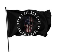 Bandiera democratica "When I Die Don't Let Me Vote", 3x5 piedi, con due occhielli in ottone, doppia cucitura, colori vivaci, anti-scolorimento