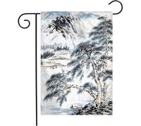 Bandiera Design Season Chinese Pattern Japanese Landscape Painting Graphic Branch Decorazione Bandiera In Poliestere, Per All'Aperto Al Coperto, Feste Strada, 30x45cm