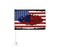 Bandiera di amicizia tra America, Samoa e Samoani, con clip per finestra, per auto, protezione solare, decorazione, 12x18 pollici, striscione bifacciale per camion