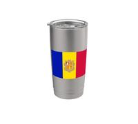 Bandiera di Andorra Bicchiere termico in acciaio inox doppia parete