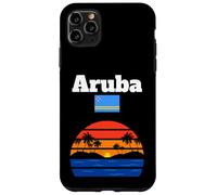 Bandiera di Aruba viaggio souvenir spiaggia palme tramonto amanti Custodia per iPhone 11 Pro Max