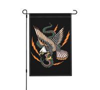 Bandiera Di Benvenuto Bird Vs Python Doppia Faccia Bandiera Decorativa Resistente Alle Intemperie Bandiere Giardino Per Piantone Strada Parete 12X18 Inch