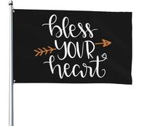 Bandiera Di Benvenuto Bless Your Heart Resistente Alle Intemperie Bandiera Verticale Con 2 Occhielli Decorazioni Da Esterno Per Estate Prato Strada 3X5 Ft