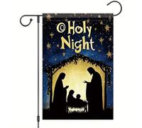 bandiera di benvenuto Christmas O Holy Night Nativity Scene with Mary