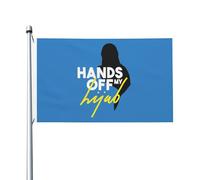 Bandiera Di Benvenuto Hands Off My Hiiab Banner Stagionale Decorative Bandiere Da Giardino Per Parete Celebrazione Balcone 90X150Cm
