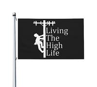 Bandiera Di Benvenuto Living The High Life Resistente Alle Intemperie Bandieradacortile Robuste Bandiere Giardino Per Esterni Strada Fattoria 3X5 Ft