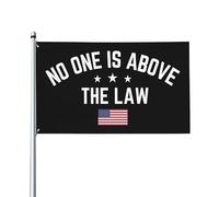 Bandiera Di Benvenuto No One Is Above The Law per Casa 3x5 FT | con 2 Occhielli Bandiera Pace Robuste Bandiere Giardino per Decorazioni Cortile