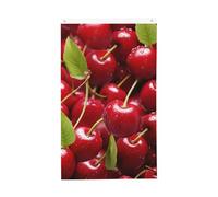 Bandiera di benvenuto Primavera Bandiera da giardino con ciliegie rosse 3 x 1,5 m Bandiera per esterni Bandiera Brezza Bandiera a prova di scolorimento per casa casa decorazione interna esterna
