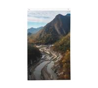 Bandiera di benvenuto Primavera Paesaggio turistico Bandiera da giardino 3 x 1,5 m Bandiera per esterni Bandiera Brezza Bandiera a prova di sbiadimento Bandiere per la casa Decorazione interna esterna