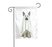 Bandiera Di Benvenuto Shepherd German Dog Dressed As Ghosts Doppia Faccia Striscione Appendere Striscione Da Giardino Per Letto Esterni Casa 12X18 Inch