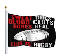 bandiera di benvenuto Sweat Dries Blood Clots Bones Heal And Play Rugby