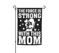 Bandiera Di Benvenuto The Force Is Strong With This Mom Robuste Bandiera Appendere Striscione Da Giardino Per Piantone Prato Patio 12X18 Inch