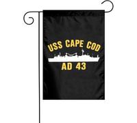 Bandiera Di Benvenuto Uss Cape Cod Ad 43 Robuste Bandiera Pace Appendere Decorazioni Da Esterno Per Cortile Estate Strada 12X18 Inch