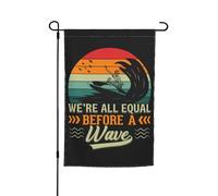 Bandiera Di Benvenuto We'Re All Equal Before A Wave Robuste Bandiera Pace Appendere Decorazioni Da Esterno Per Casa Attività Domestiche 12X18 Inch