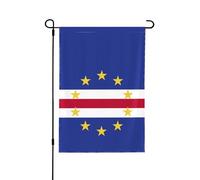 Bandiera di Capo Verde bifacciale da giardino, decorazione resistente alle intemperie per cortile e patio, 31,75 x 46,75 cm.