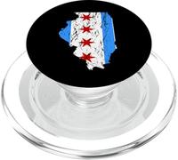 Bandiera di Chicago nello stato dell'Illinois in difficoltà PopSockets PopGrip per MagSafe
