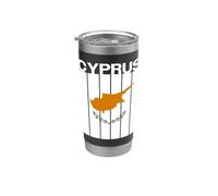Bandiera di Cipro Bicchiere termico in acciaio inox doppia parete