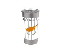 Bandiera di Cipro Bicchiere termico in acciaio inox doppia parete