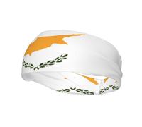 Bandiera di Cipro Pallacanestro Fitness Fascia Elastica Fascia Unisex Sport Fascia, Sport Corsa Ciclismo Yoga Fascia Assorbe il Sudore,