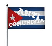 Bandiera Di Cuba Anti-Comunista Bandiera Da Cortile Durevole Bandiere Da Giardino Divertente Bandiere Di Benvenuto Per Fattoria Patio Esterni 90X150Cm