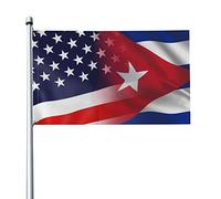 Bandiera di Cuba e bandiera degli Stati Uniti 9,1 x 1,5 m, striscioni da parete dai colori vivaci e resistenti allo sbiadimento UV, per esterni e interni