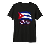 Bandiera di Cuba Patriottica Uomini Donne Bambini Cuban Maglietta Premium