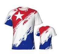 Bandiera di Cuba Tee T-Shirt T-Shirt Uomo Manica Corta Magliette Basic Casual Maglietta T-Shirt per Bodybuilding Palestra Sport S